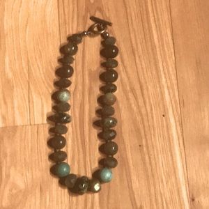 Labradorite and turquoise necklace🌺